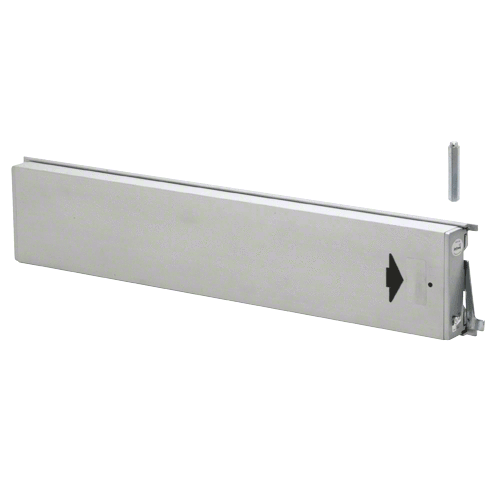 Model 3186 Mid-Panel Concealed Vertical Rod Exit Device Arrow Engraved on Push Pad Hex Bolts at Both Latch Points Right Hand Reverse Bevel