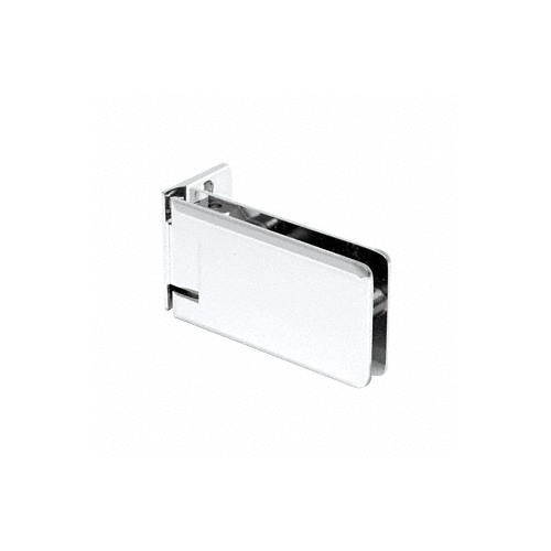 Polished Chrome Grande Series Adjustable Wall Mount Offset Back Plate Hinge