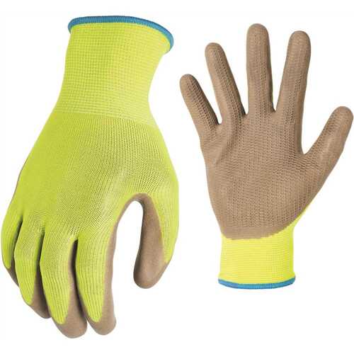 AWP 44003-26 Latex Coated High Visibility Honeycomb Grip Work Gloves - X-Large