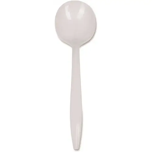 Genuine Joe GJO20003 Medium-Weight Soup Spoon White