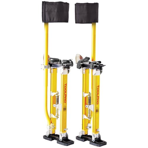 ToolPro TP02441/TP02440 TP02440 Adjustable Stilts, 225 lb, 24 in Min H, 40 in Max H, Magnesium, Yellow