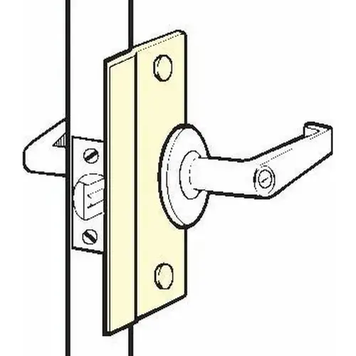 2-5/8" x 6" Short Latch Protector for Outswing Doors with EBF Fasteners Chrome Plated Finish