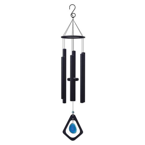 Sunset Vista Designs 93262 Wind Chime, 5-1/2 in L x 5-1/2 in W x 29 in H Dimensions, Blue Agate