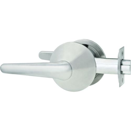 Patient Safety Lever Cylindrical 2-3/4" Backset Passage Anti Ligature Lever Left Hand Reverse Less Core Satin Stainless Steel Finish