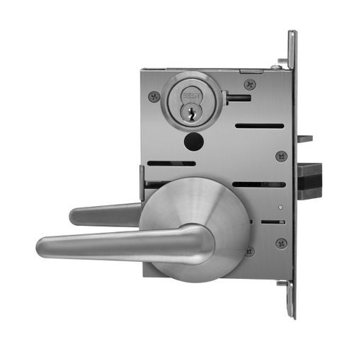 Patient Safety Lever Mortise Classroom Anti Ligature Lever Right Hand Less Core Satin Stainless Steel Finish