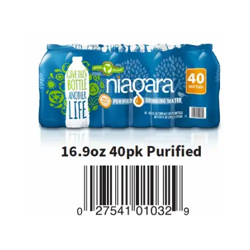 NIAGARA BOTTLING, LLC NDW05L40PDRN Bottled Drinking Water, 16.9 oz   pack of 40