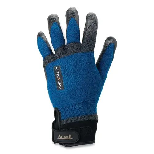 ActivArmr 97-003-11-XCP12 97-003 Medium-Duty Cut Resistant Gloves, X-Large, Black/Blue - pack of 12