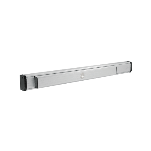 Satin Aluminum 36" 1285 Push Pad Concealed Vertical Rod Left Hand Reverse Bevel Panic Exit Device with Cylinder Dogging