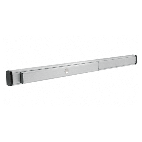 Satin Aluminum 48" 1285 Push Pad Concealed Vertical Rod Left Hand Reverse Bevel Panic Exit Device with Cylinder Dogging