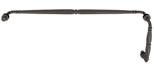CRL V1C8X240RB Oil Rubbed Bronze Victorian Style Combination 8" Pull Handle 24" Towel Bar