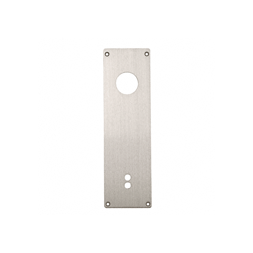 Satin Aluminum Cover Plate with Radius Corners for Overhead Concealed Closers