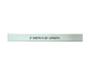Clear Mirror Glass 3 x 36 Strips Beveled Only on 2 Long Sides