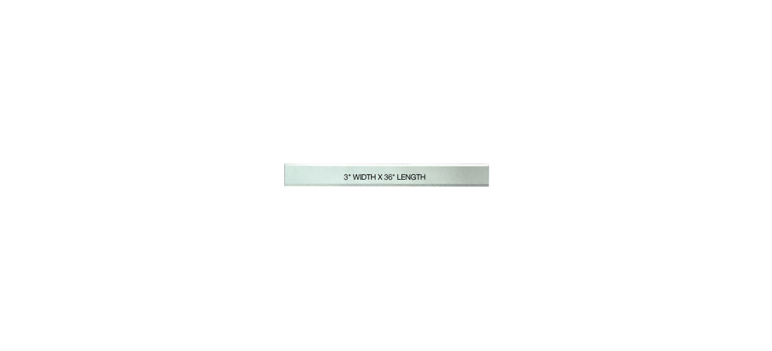 Clear Mirror Glass 3 x 36 Strips Beveled Only on 2 Long Sides