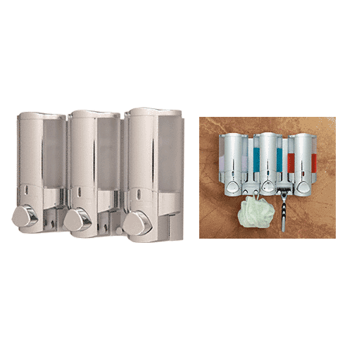 CRL 76345 Chrome Wall Mounted Triple Dispenser