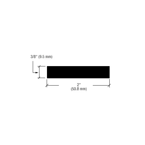 CRL-U.S. Aluminum B23722 Bronze Black Anodized Bar 2" x 3/8" - 21'-2"