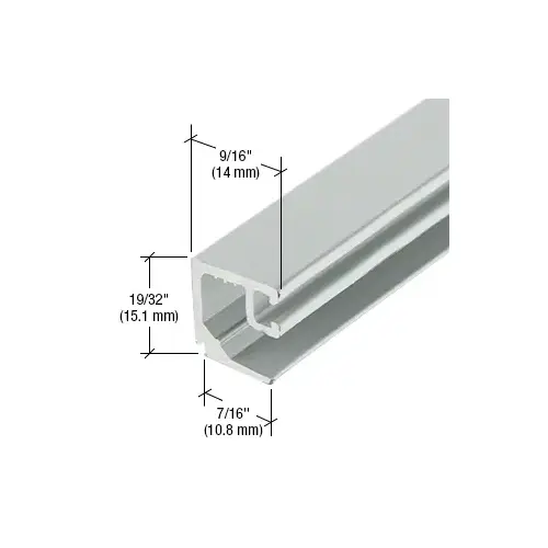 CRL-U.S. Aluminum M55011 Door Glass Stop for 1/4" Glass, Clear Anodized Class 1 - 24'-2"