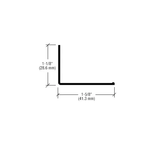 CRL-U.S. Aluminum SJ30011 Class I Bronze Anodized Molding, 1-5/8" x 1-1/8" - 21'-2"