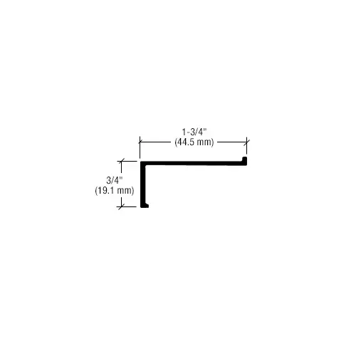 CRL-U.S. Aluminum SC10022 Class I Bronze Black Anodized 1-3/4" x 3/4" Molding - 21'-2"