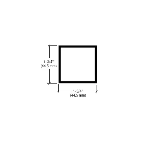 CRL-U.S. Aluminum J17522 Dark Bronze Anodized 1-3/4" x 1-3/4" Hollow Tube Extrusion- 21'-2"