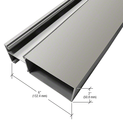 Clear Anodized OS-2 Captured Vertical Mullion for 1" Glazing - 24'-2"