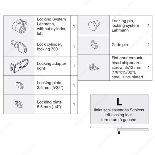 CLIPO 36 GPPK 1893141071L HAWA CLIPO 36 GPPK LOCKING SYSTEM