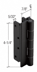 CRL-U.S. Aluminum WH73833 5-Knuckle Hinge for Series 7200 and 7300 Windows, Black
