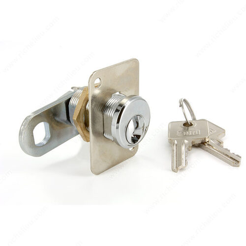 Dom 225241140 Cam Lock with Mounting Plate for Metal Panel up to 23 mm Thick