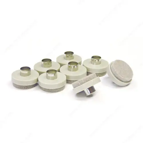 SUPER FELTAC 23178-XCP6 Heavy-Duty Ferrule Round Felt Glides - pack of 6
