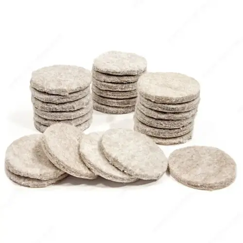 ECO FELTAC 23169PC Beige Round Felt Pads - pack of 48