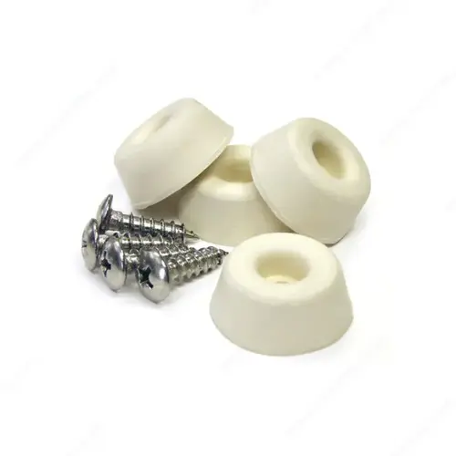 Protec 31945 Screw-On Rubber Bumpers Almond