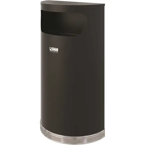 Half Round Metal Trash Can