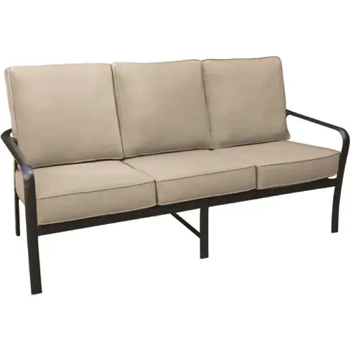 Cape Soleil FAIRSOFA-1GMASH Fairhill Commercial-Grade Aluminum Sofa With Sunbrella Cushions