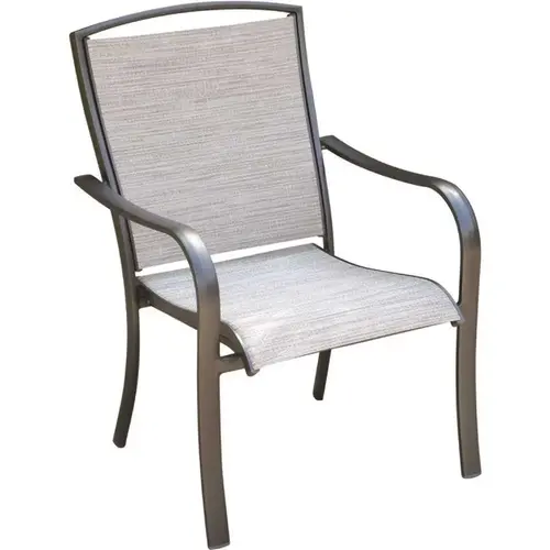 Cape Soleil RICHDNCHR-1GMGRY Commercial Sling Aluminum Dining Chair