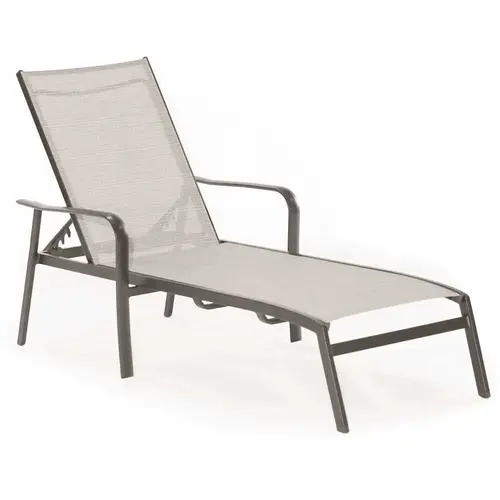 Cape Soleil RICHCHS-1GMGRY Grey Richmond Commercial Sling Aluminum Chat Sling Chair