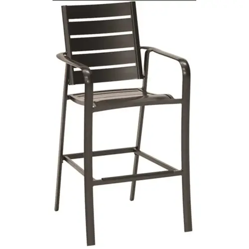 Cape Soleil FAIRSLDNBRCHR-1GM Fairhill Counter-Height Aluminum Slat High-Top Dining Chair