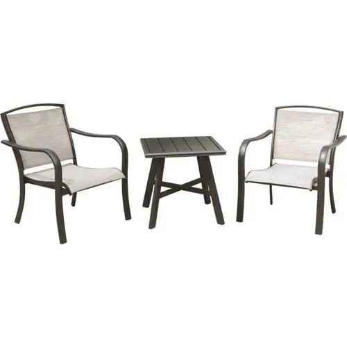 Cape Soleil RICHMOND3PC Richmond Dining Set With 2 Sling Chat Chairs Richmond3pc