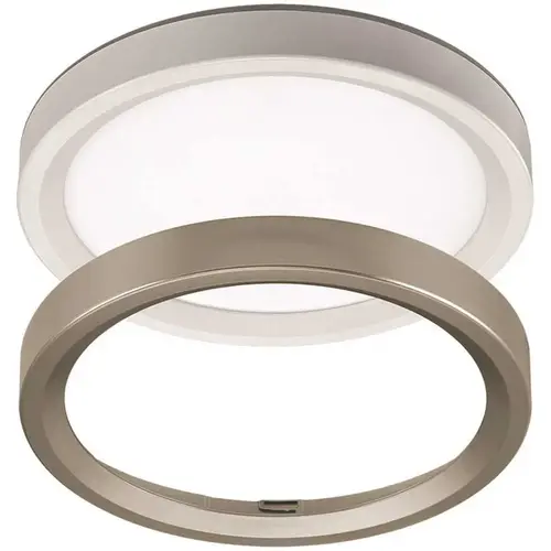 ETi 56582191 9" Round White Optional Brushed -Nickel Trim Night Light