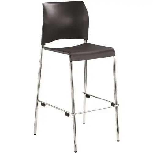 National Public Seating 8820B-11-20 Cafetorium Bar Stool, Plastic Seat, Charcoal