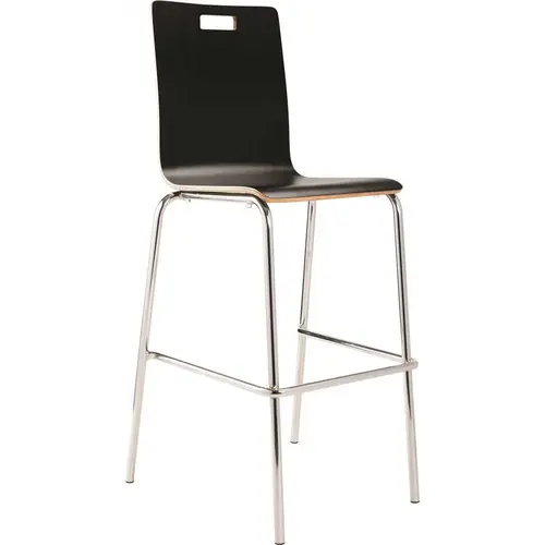 National Public Seating BCS23 Bushwick Bentwood Stool, 46.5", Black