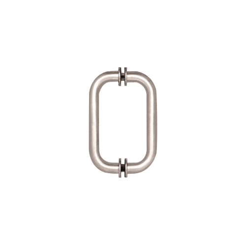 Polished Nickel 8" Back-to-Back Solid Brass 3/4" Diameter Pull Handles with Metal Washers