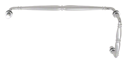 CRL V1C8X18CH Polished Chrome Victorian Style Combination 8" Pull Handle 18" Towel Bar