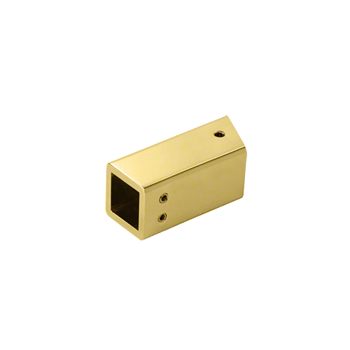 Brass 22.5 Degree Mitered Wall Mount Bracket for Square Bar