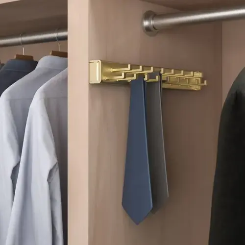 Richelieu Hardware 3564160 Design-R Pull-Out Tie Rack Satin Brass