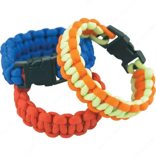 KingCord 448751V1-XCP4 Paracord 550 Diamond Braid Nylon Bracelet - pack of 4