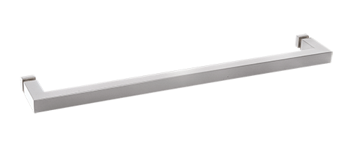 CRL SQ24CH Polished Chrome "SQ" Series 24" Square Tubing Mitered Corner Single-Sided Towel Bar