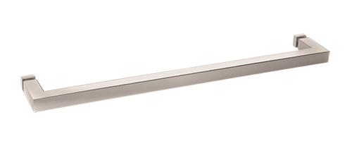 CRL SQ24PN Polished Nickel "SQ" Series 24" Square Tubing Mitered Corner Single-Sided Towel Bar