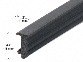 CRL-U.S. Aluminum NP826 Black EPDM Sponge Glazing Gasket - 250'
