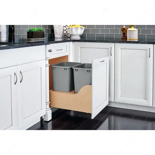 Rev-a-Shelf 4WCSC2135DM2 double Recycling Center Silver Gray