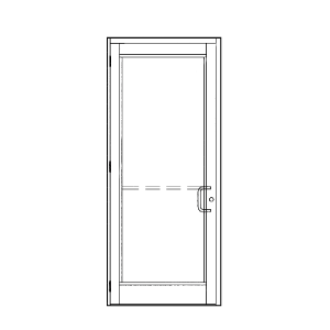 Crl U S Aluminum Dh350a10d0lw White Dh 350 Hurricane Impact Medium Stile Single Door 36 X 84 Left Hand Swing Out