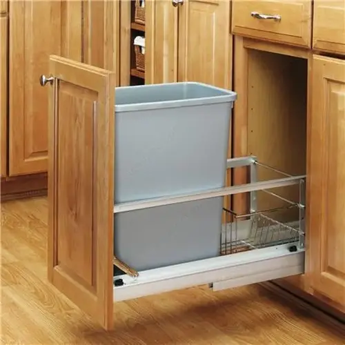 Rev-a-Shelf 534915DM117 single Pull-Out Reycling Center Metallic Silver